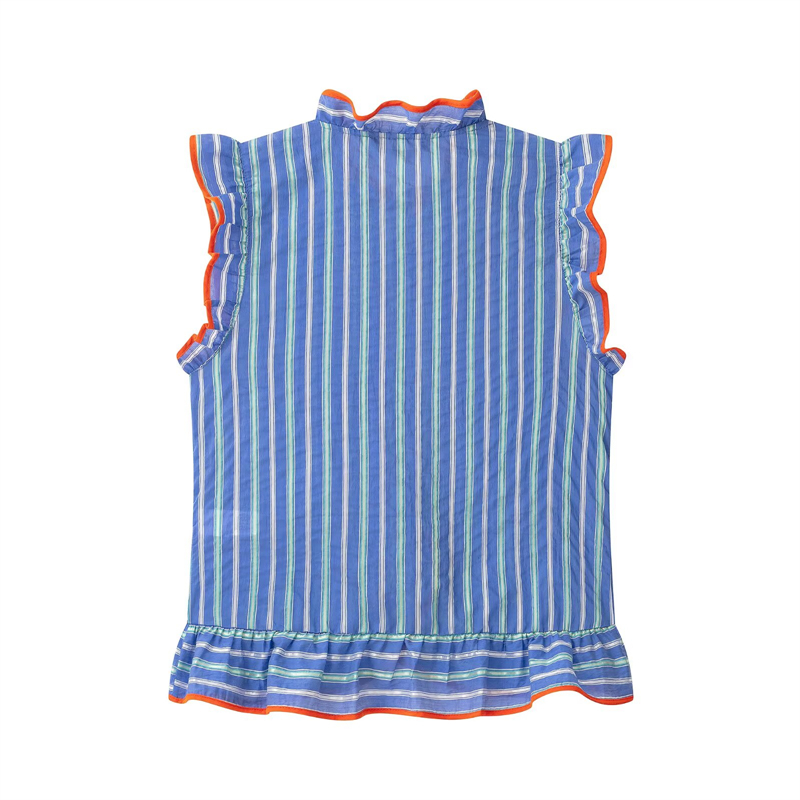 Chemise sans manches à rayures - Shirt Camp Collar avis et prix