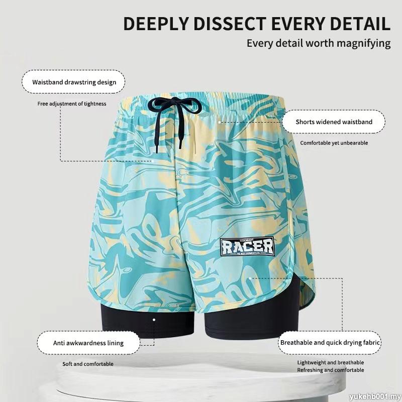 Maillot de bain Double couche  - Swim Trunk Quick Dry avis et prix
